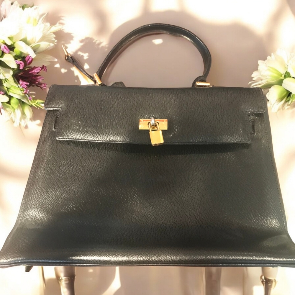 Vintage Saks Fifth Avenue Kelly Bag Made in Italy